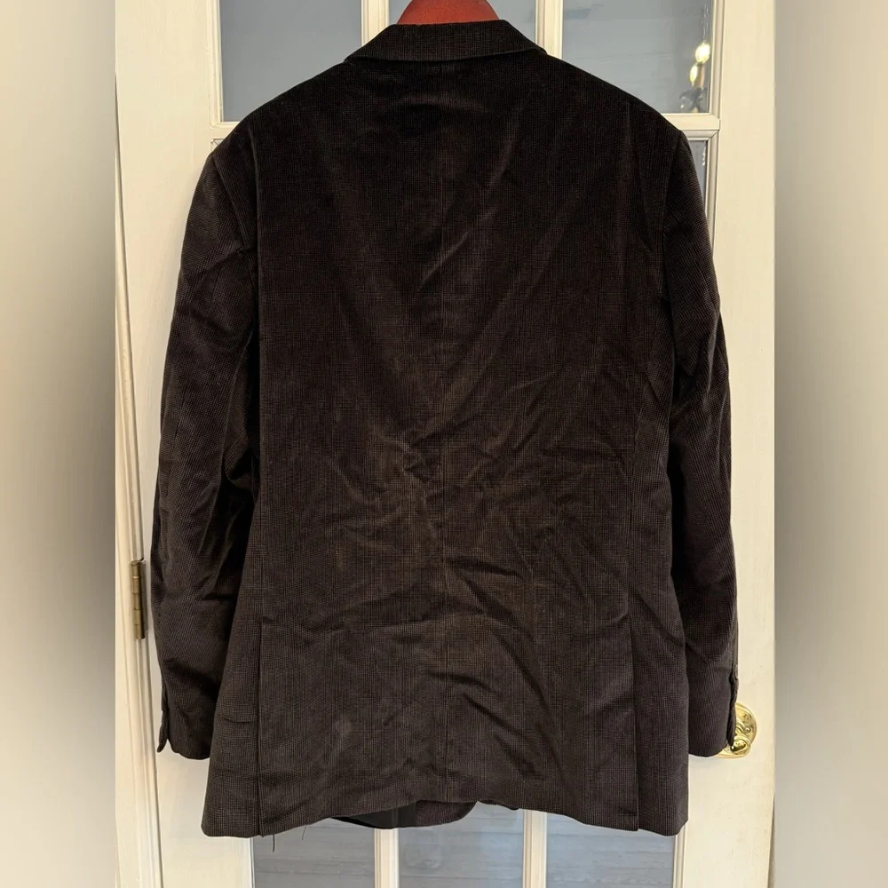 MARTIN GORDON Men's Black Velvet Blazer Jacket Size XL